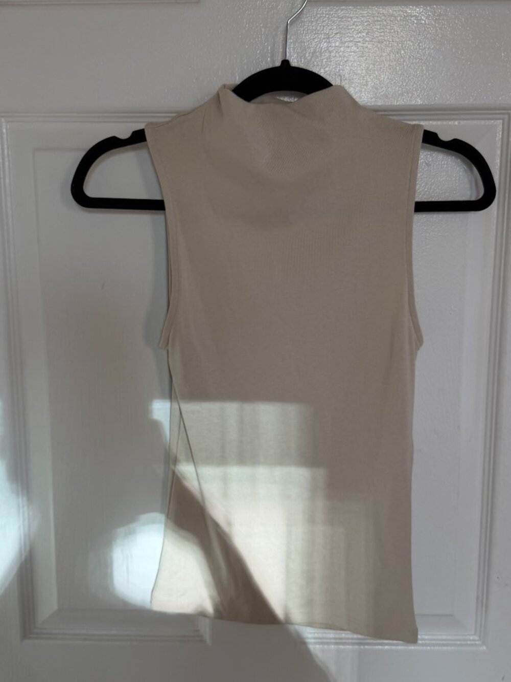 Zara High Neck Tank - Beige